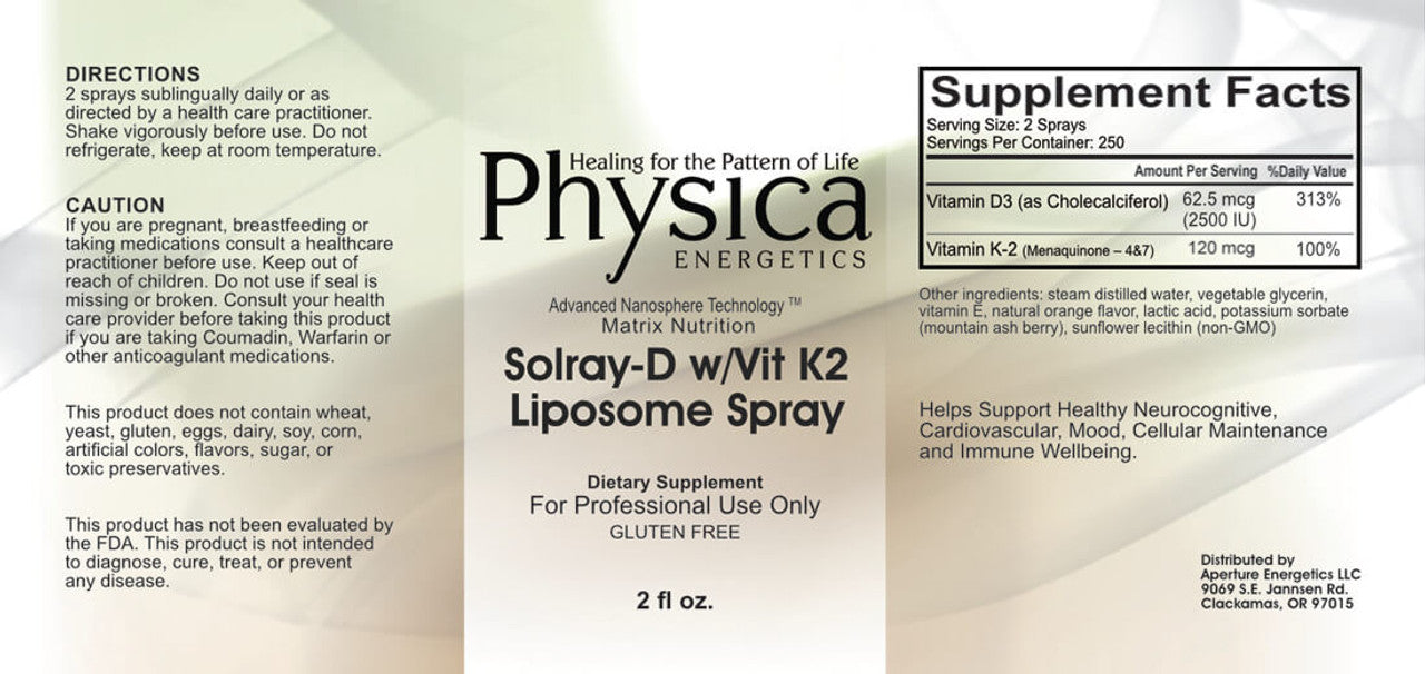 Solray Vitamin D spray with K2